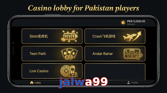 Lobby view of Jalwa99 for Pakistan users