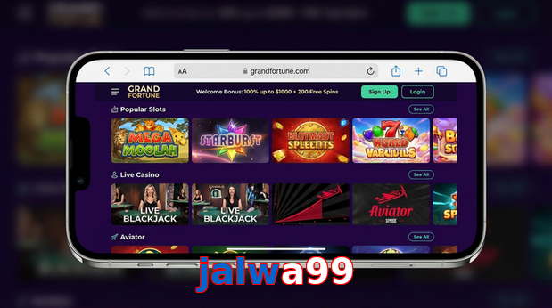 Main screen of Jalwa99 ios page for PK players